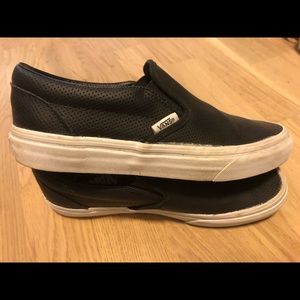 Vans perforated slip on sneakers - black size 7